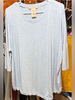 ✨ Philosophy Crystal Blue Heather 3/4 Sleeve Top | Size L | NWT ✨